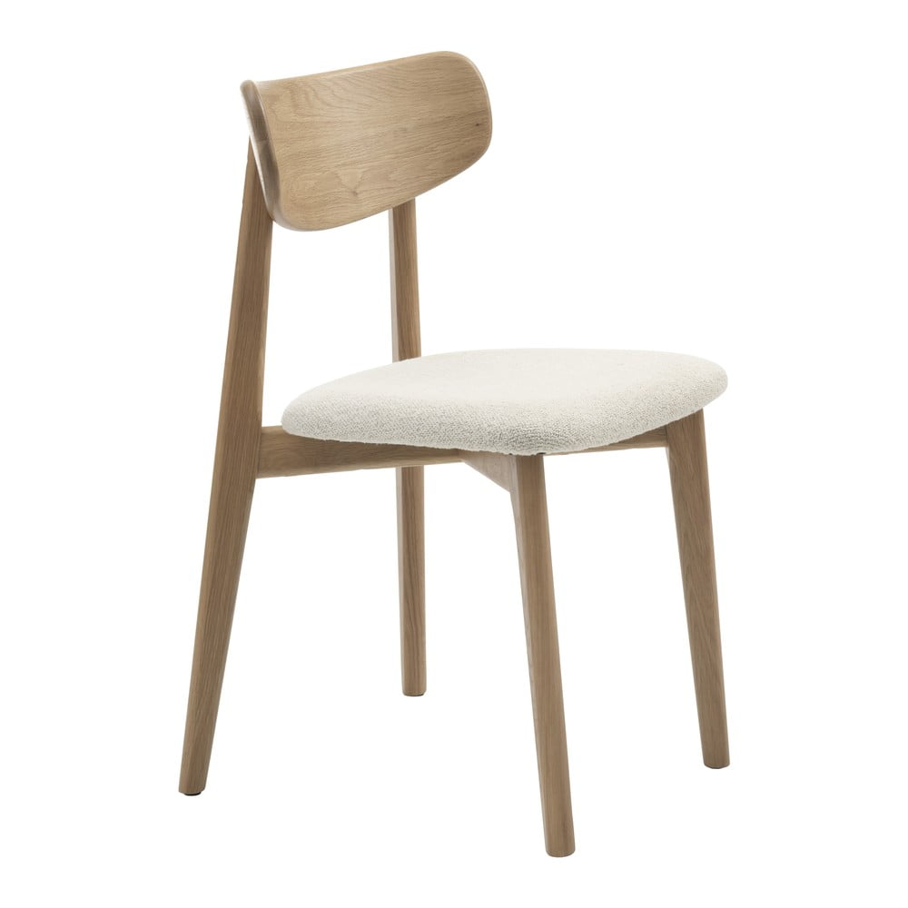 Krémszínű-natúr színű étkezőszék Elim – Unique Furniture