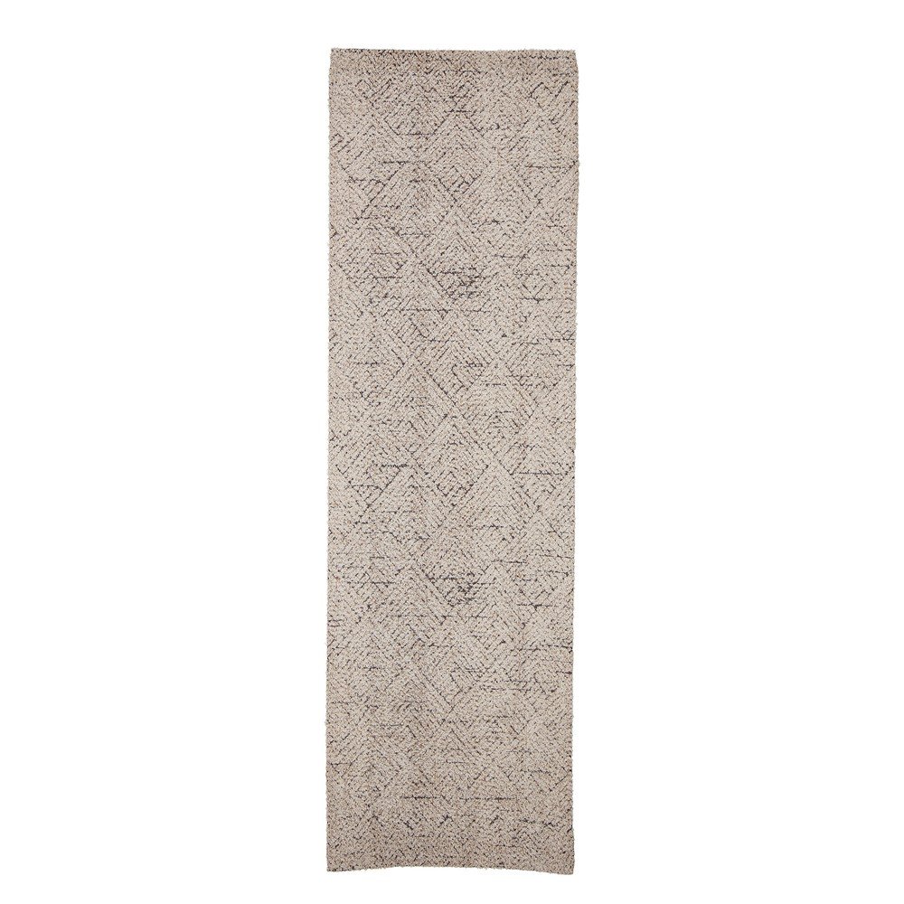 Krémszínű pamutkeverék futószőnyeg 75x245 cm Saxo – Bloomingville