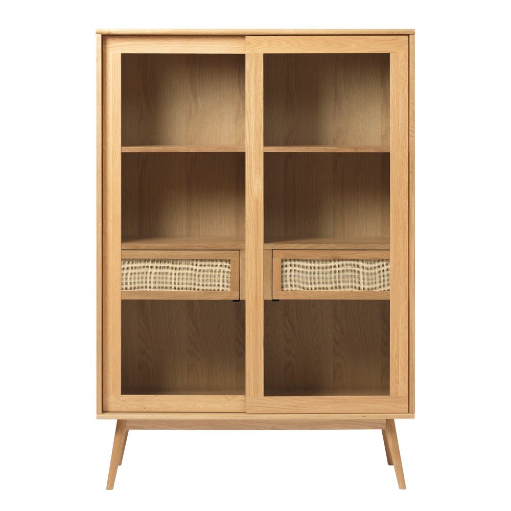 Natúr színű tálalószekrény tolóajtóval