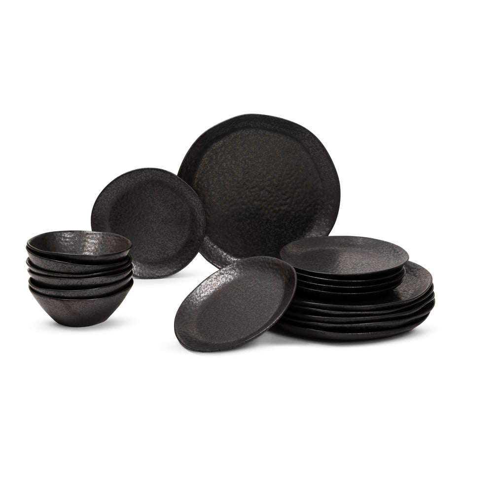 Agyagkerámia étkészlet 18 db-os Dark Moon – Bonami Selection