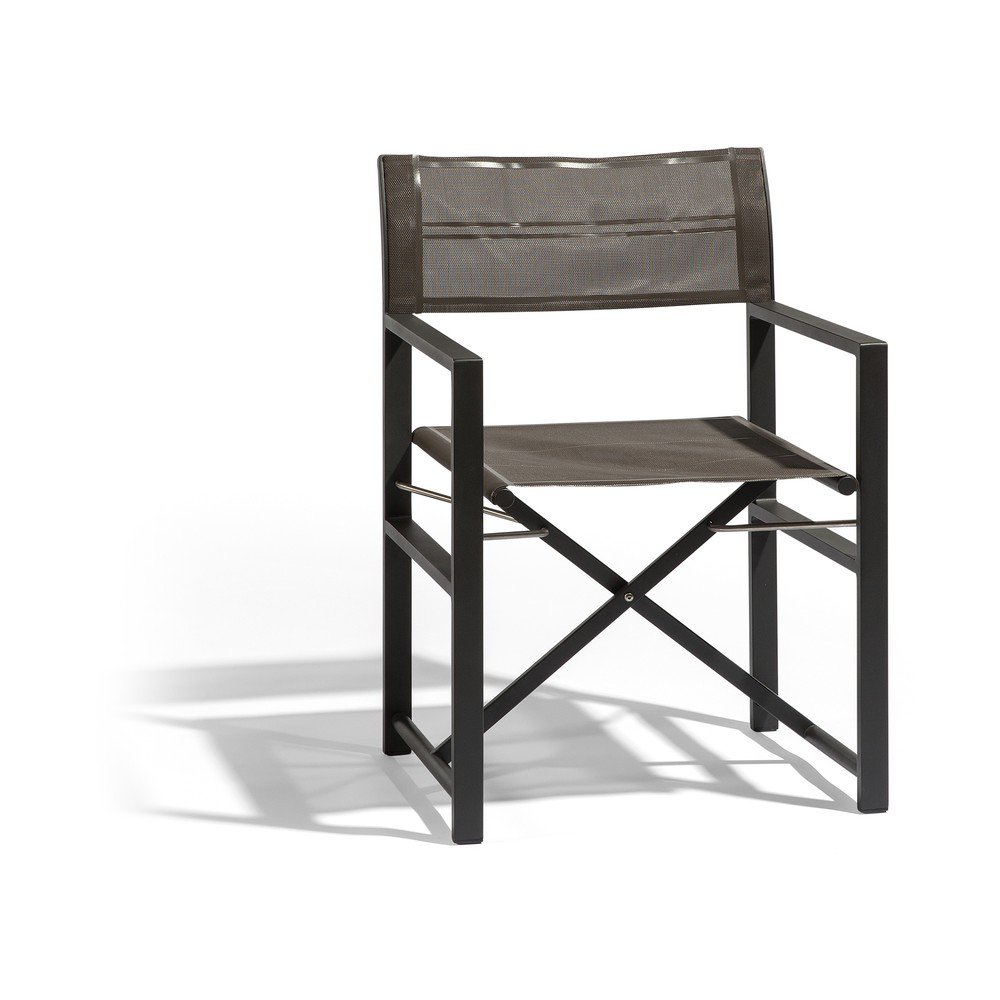 Antracitszürke fém kerti szék Alexa – Diphano