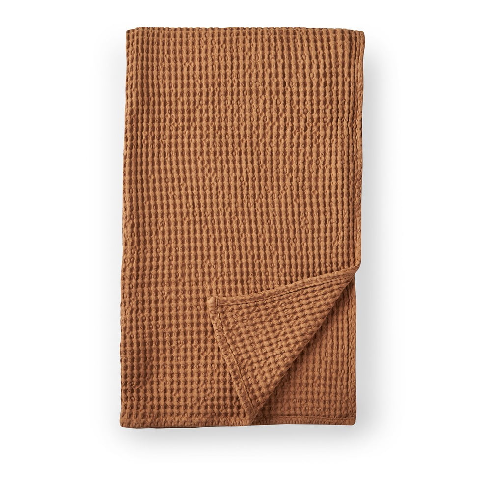 Barna pamut takaró 150x200 cm Jaipur Chunky Waffle – Pineapple Elephant