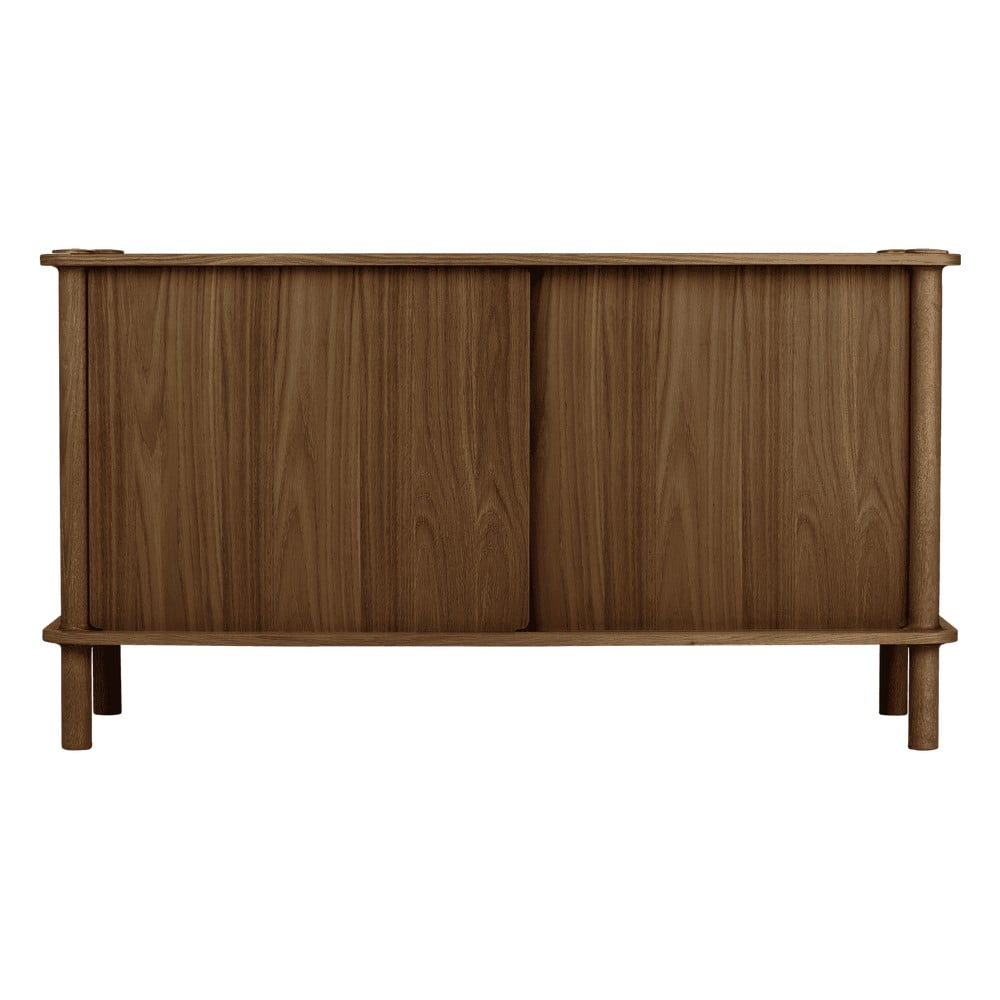 Barna tölgyfa komód tolóajtóval 135x73