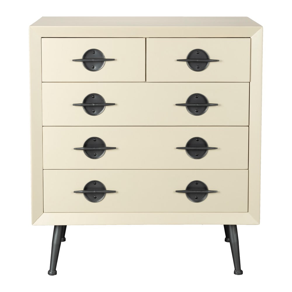 Bézs kaucsukfa komód 86x86x40 cm Edson – Dutchbone