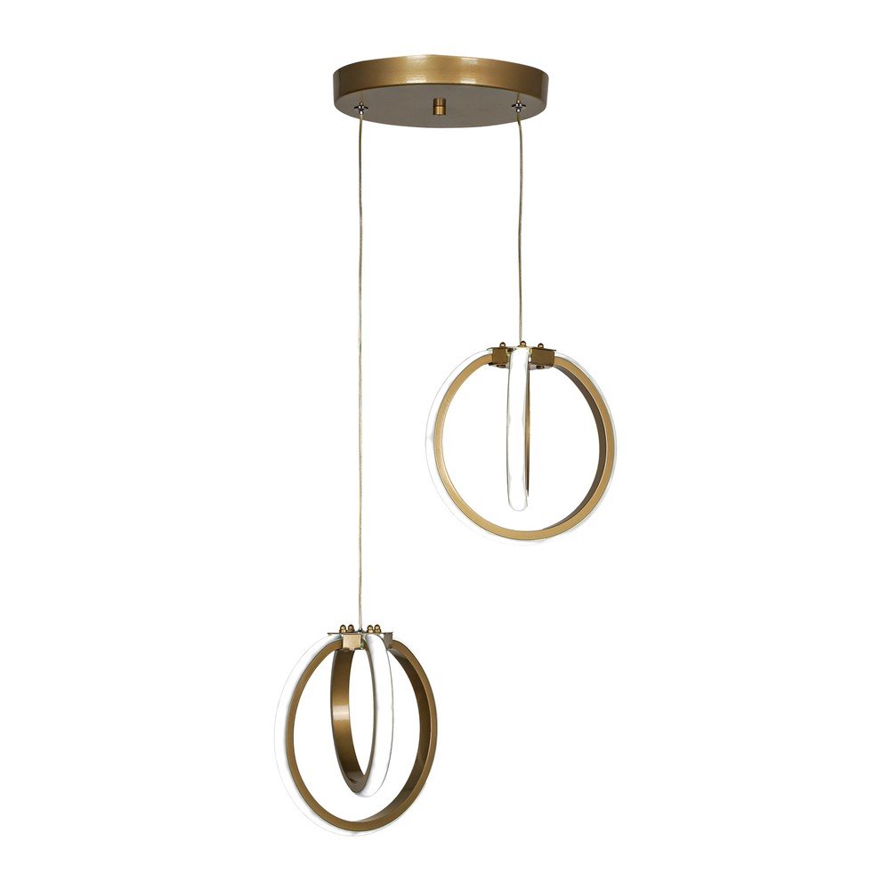 Bronzszínű fém LED függőlámpa ø 20 cm Sezen – Squid Lighting
