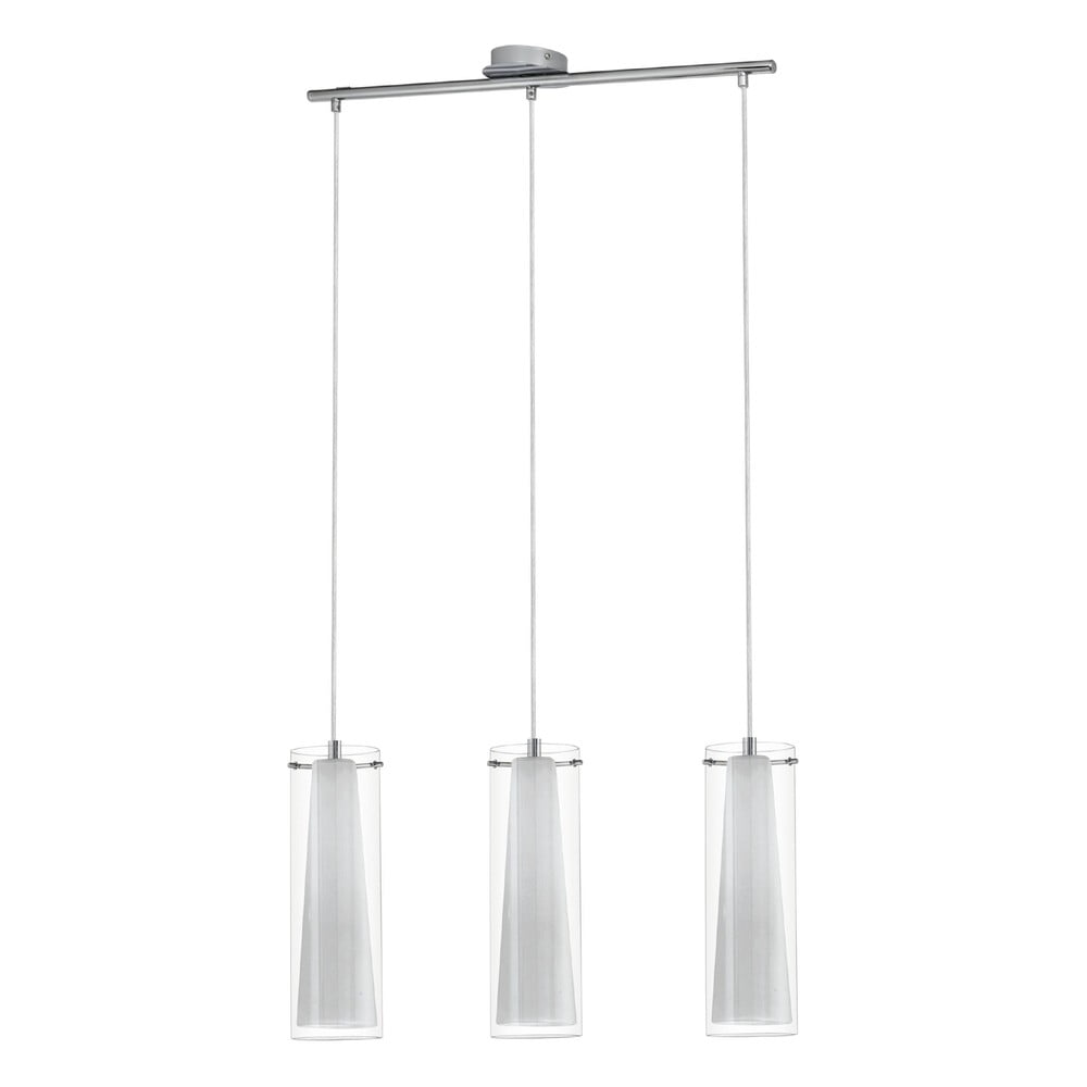 Ezüstszínű függőlámpa üveg búrával PINTO – EGLO