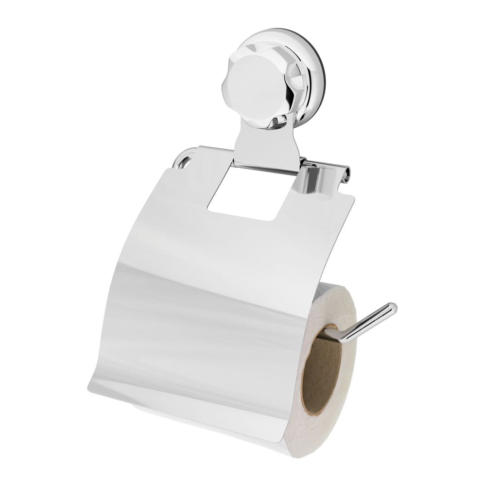 Ezüstszínű öntapadós fém WC-papír tartó Bestlock Bath – Compactor