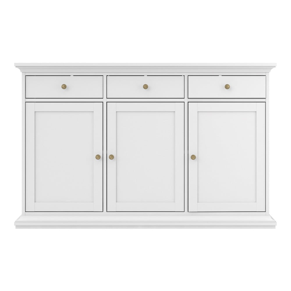 Fehér alacsony komód 144x92 cm Paris – Tvilum