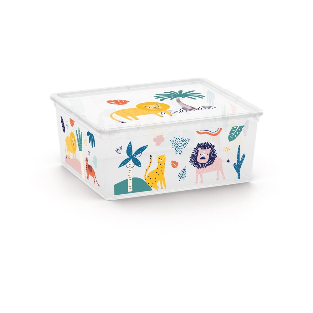 Fehér műanyag gyerek tárolódoboz 40x34x17 cm C Box Style – KIS