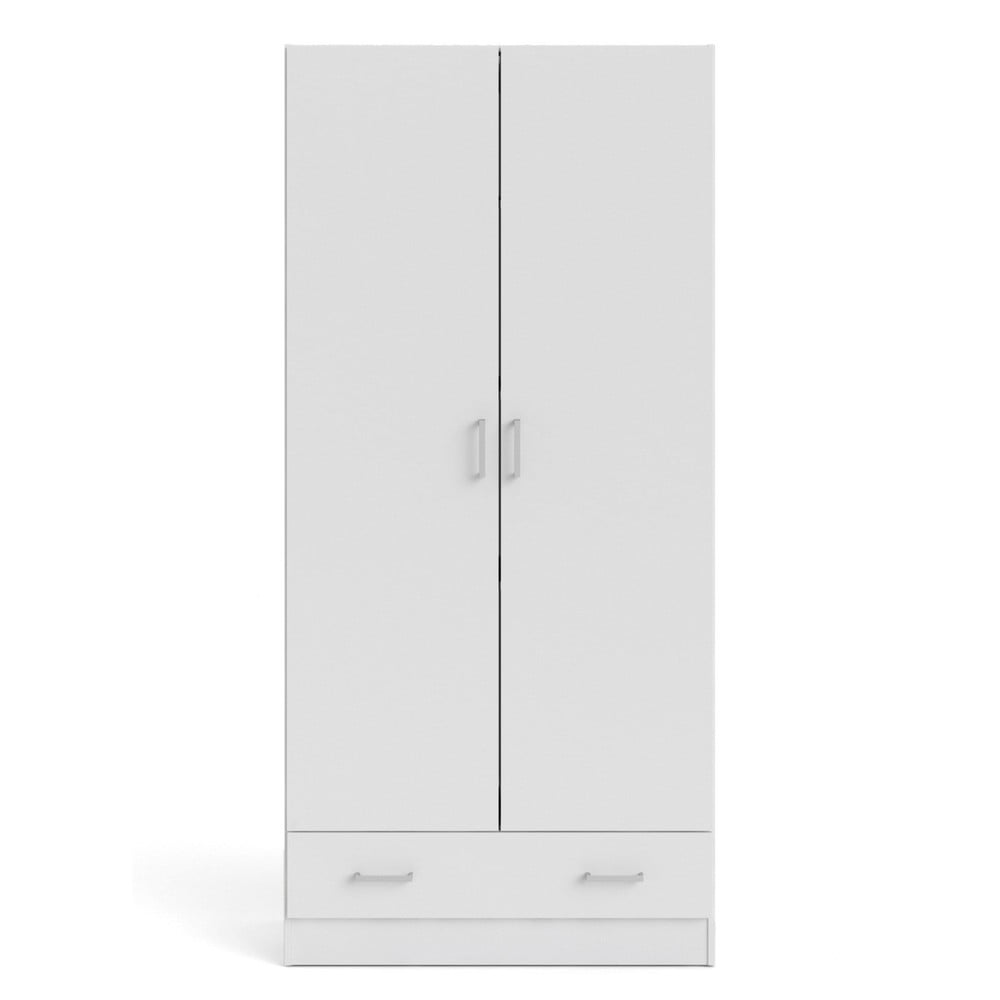 Fehér ruhásszekrény 79x170 cm Space – Tvilum