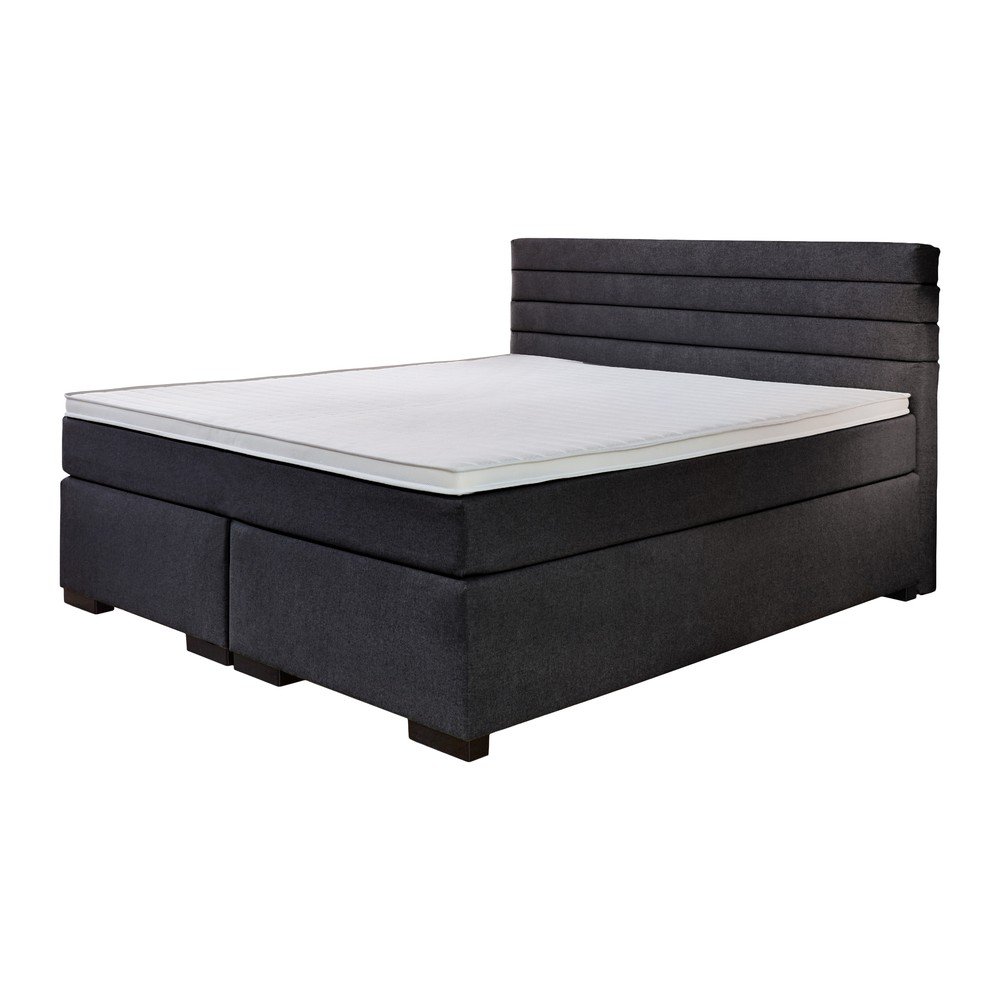 Fekete boxspring ágy 180x200 cm Kokomo – Rojaplast