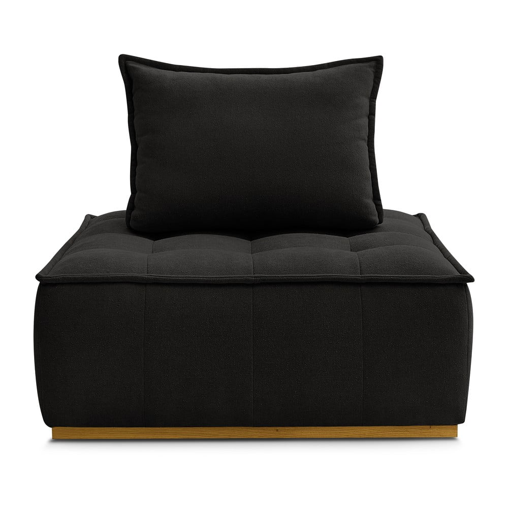 Fekete buklé fotel Elisa – Bobochic Paris