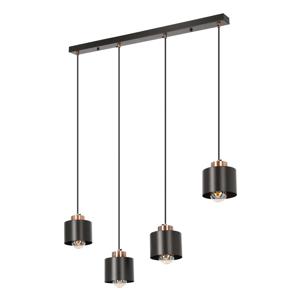 Fekete fém függőlámpa 12x75 cm Olena – Candellux Lighting
