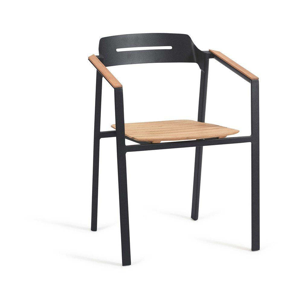 Fekete fém kerti szék Icon – Diphano