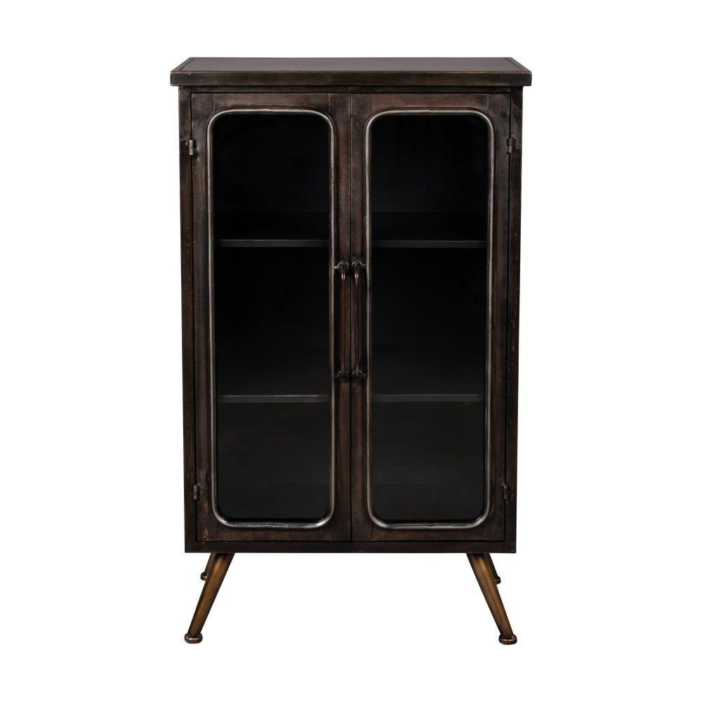 Fekete fém tálalószekrény 60x100x35 cm Denza – Dutchbone