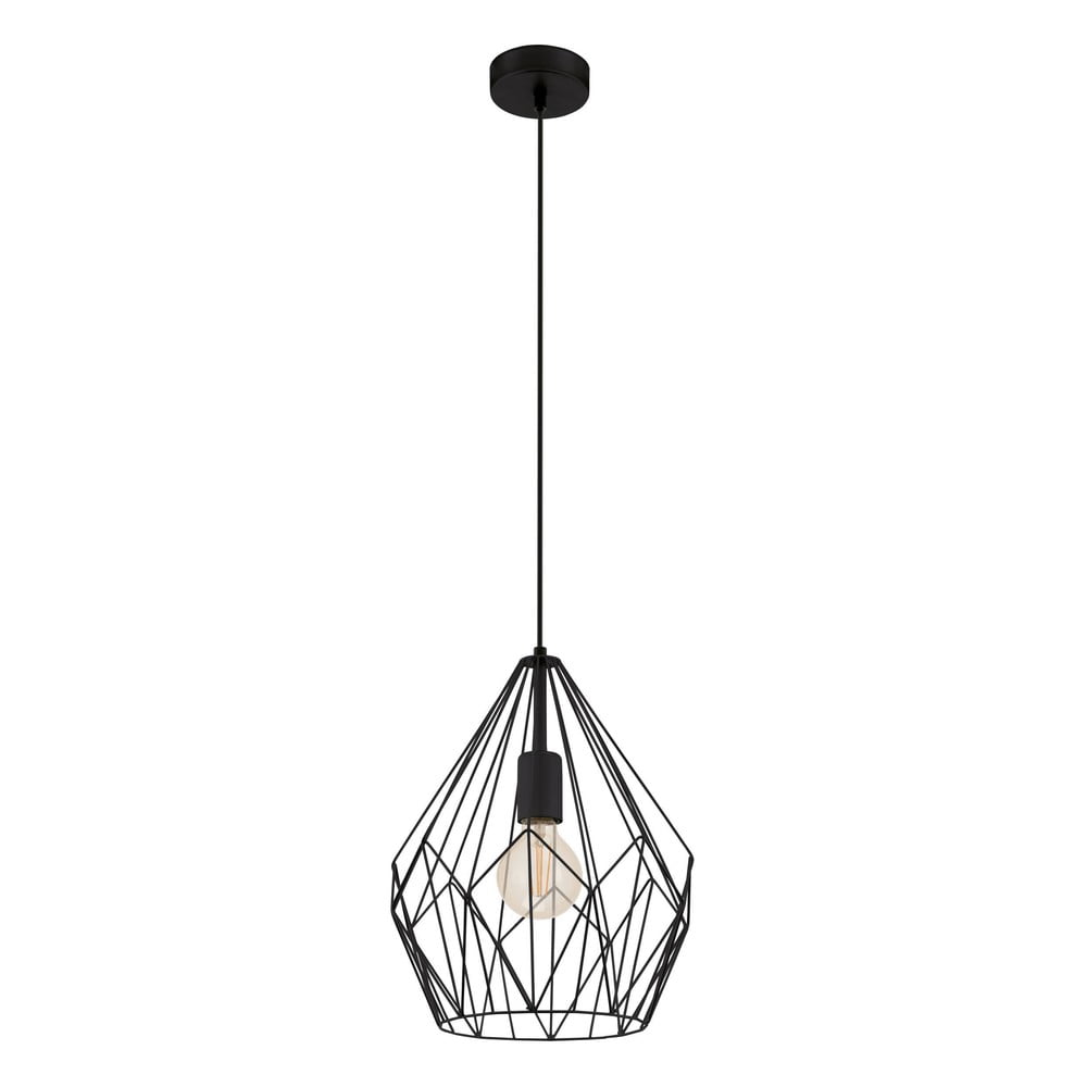 Fekete függőlámpa fém búrával ø 31 cm CARLTON – EGLO