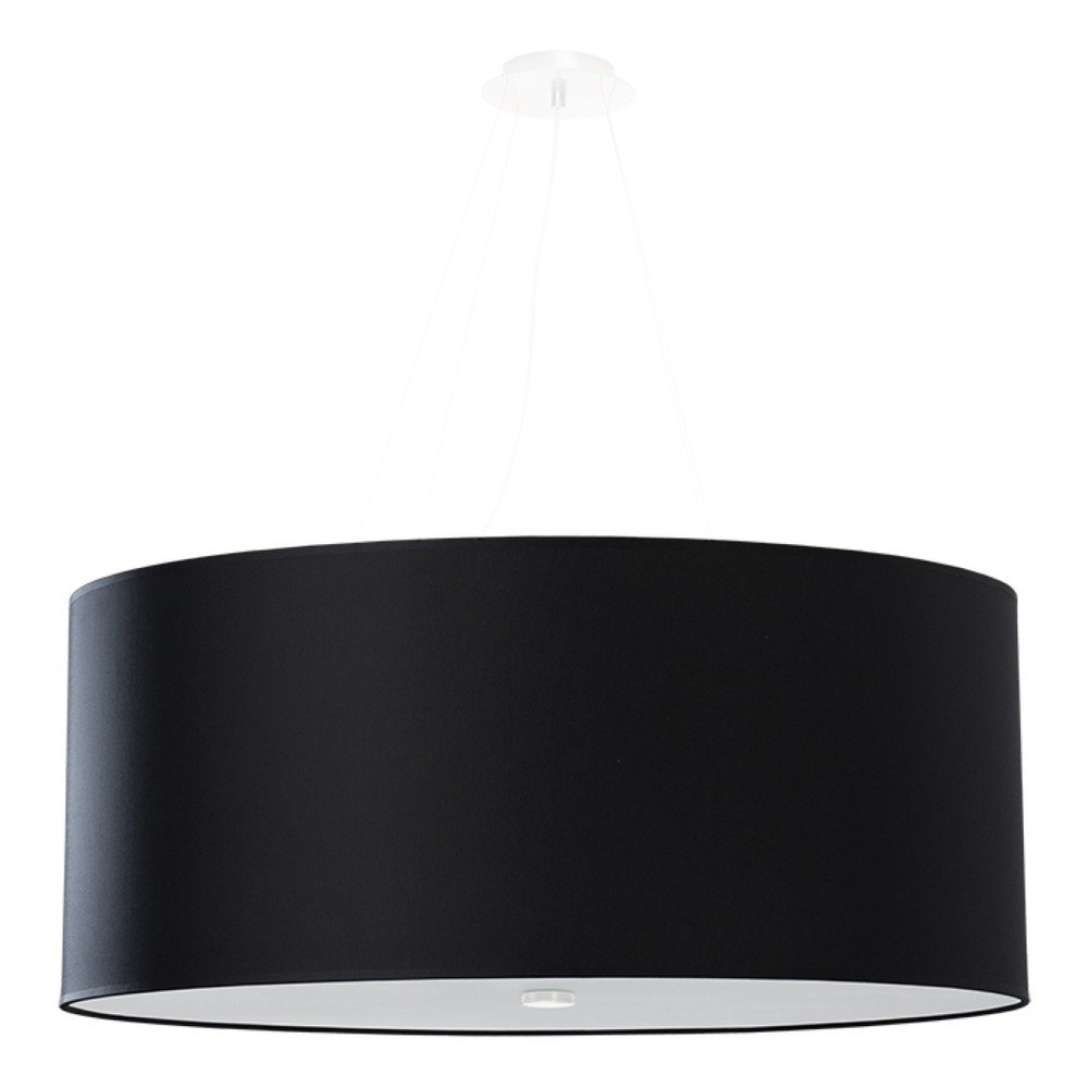 Fekete függőlámpa textil búrával ø 70 cm Volta – Nice Lamps