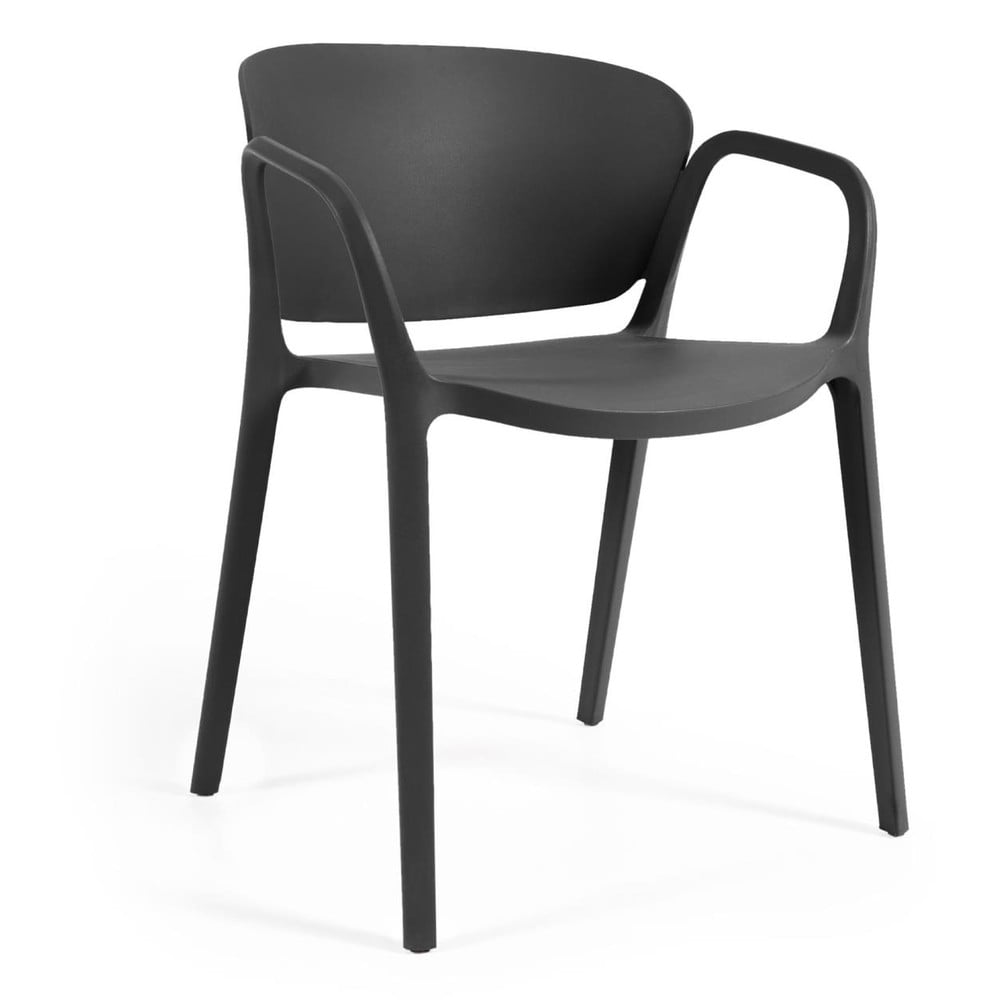 Fekete műanyag kerti szék Ania – Kave Home