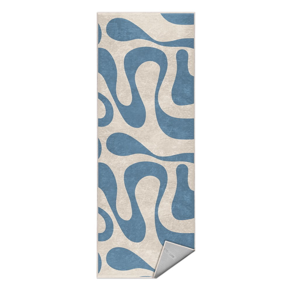 Kék mosható futószőnyeg 80x200 cm Blue Latte – Mila Home