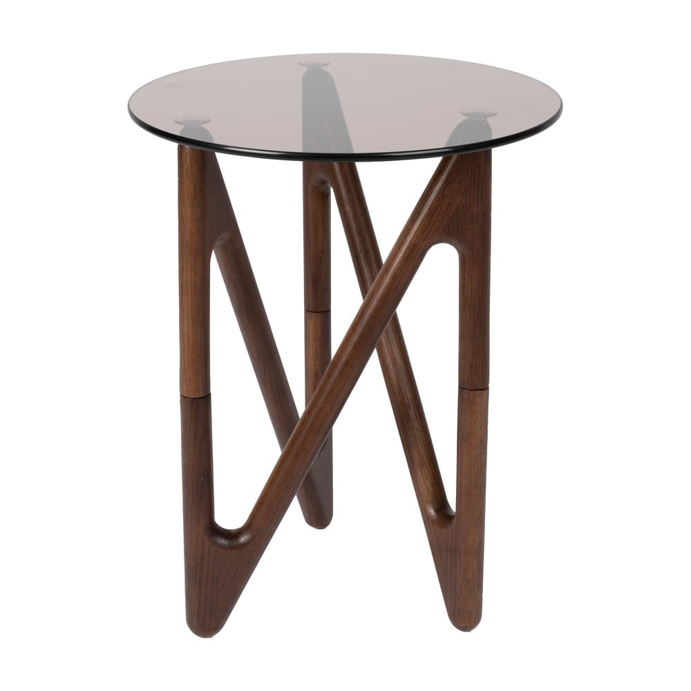 Kerek tárolóasztal üveg asztallappal ø 40 cm Naia – Dutchbone