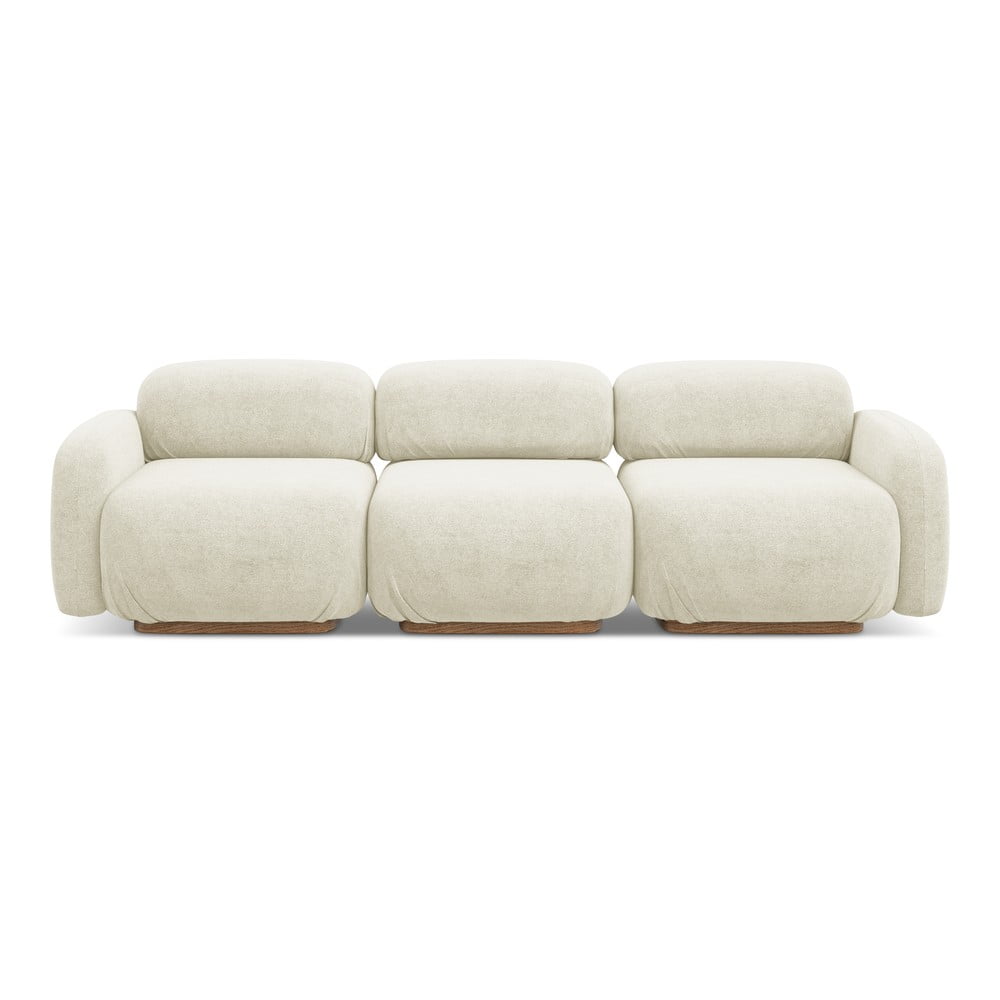 Krémszínű buklé moduláris kanapé 270 cm Ailani – Makamii