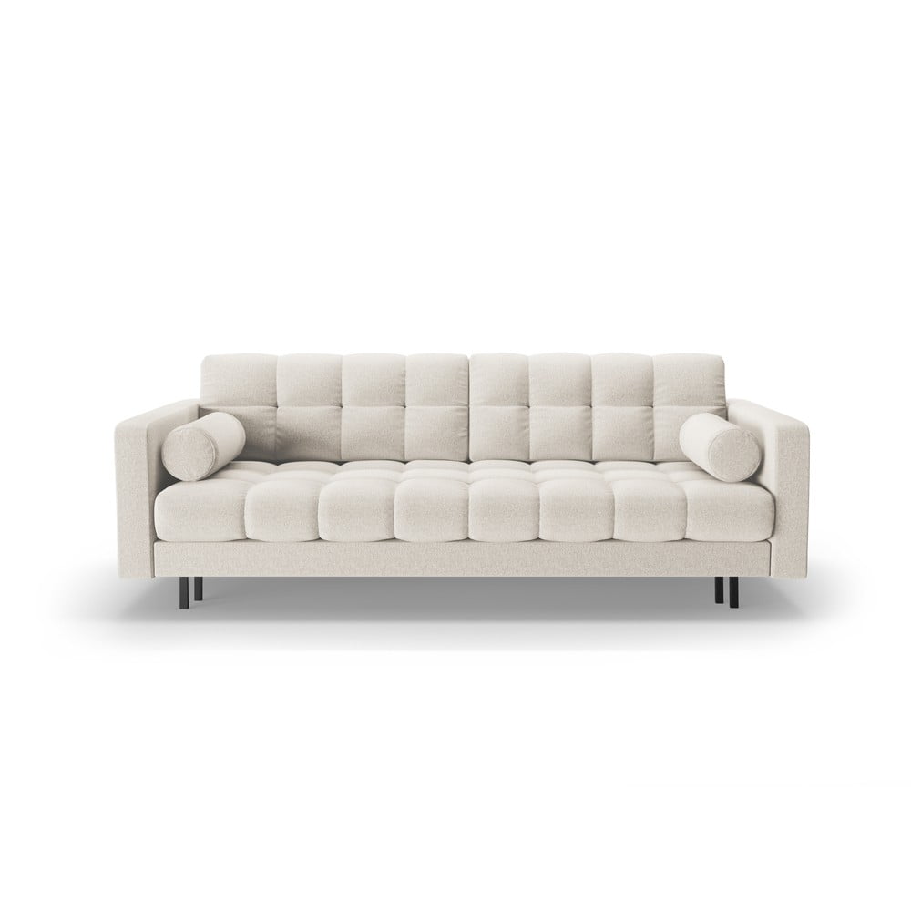 Krémszínű kinyitható tárolóhelyes kanapé 222 cm Bali – Cosmopolitan Design