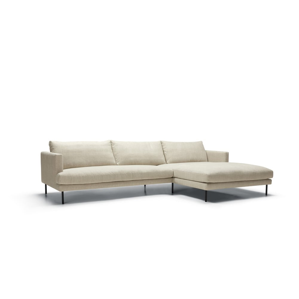 Krémszínű sarokkanapé (jobb oldali) Britt – Sits