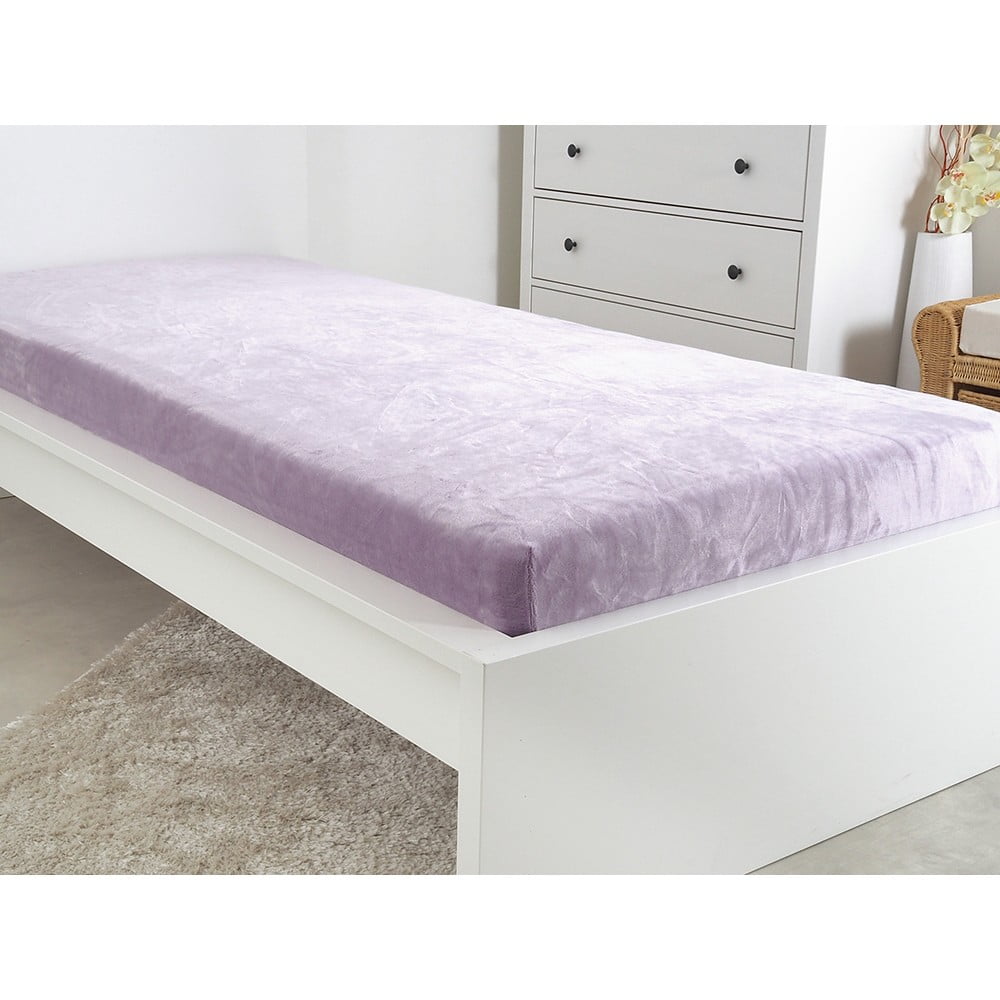 Lila mikroflanel lepedő 90x200 cm Exclusive – B.E.S.