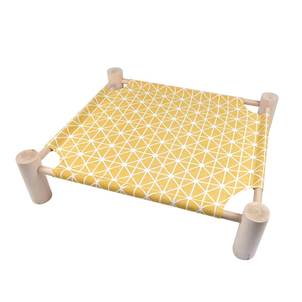 Mustársárga fekhely kisállatoknak 48x53 cm – Love Story