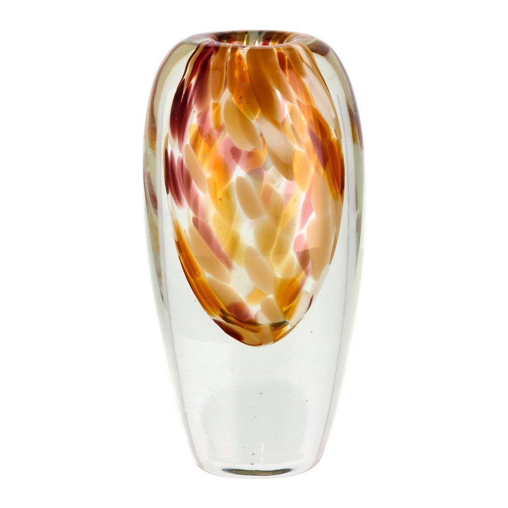 Narancssárga üveg kézzel készített váza (magasság 21 cm) Otea – Villa Collection