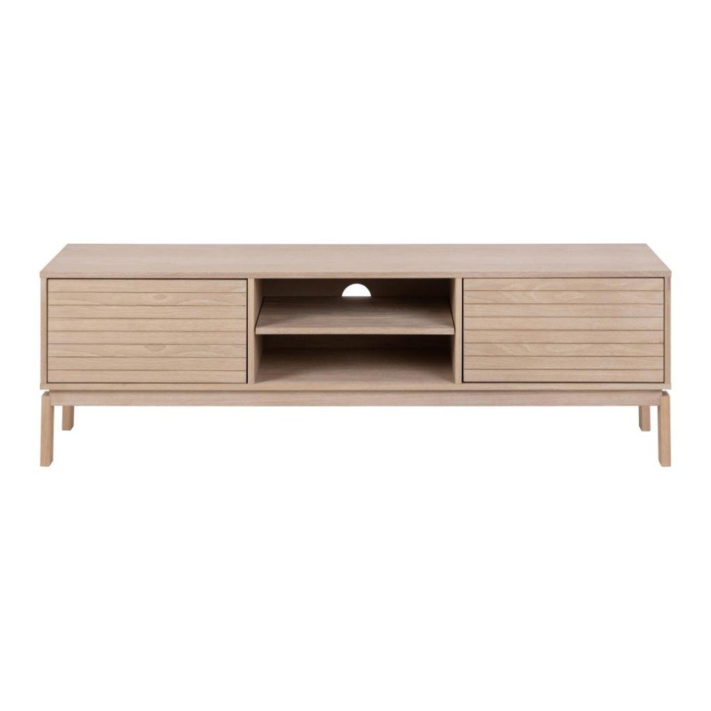 Natúr színű TV-állvány tölgyfa dekorral 160x50 cm Linley – Actona