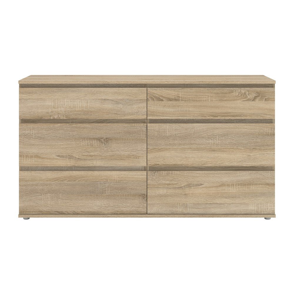 Natúr színű alacsony komód tölgyfa dekorral 153x84 cm Nova – Tvilum