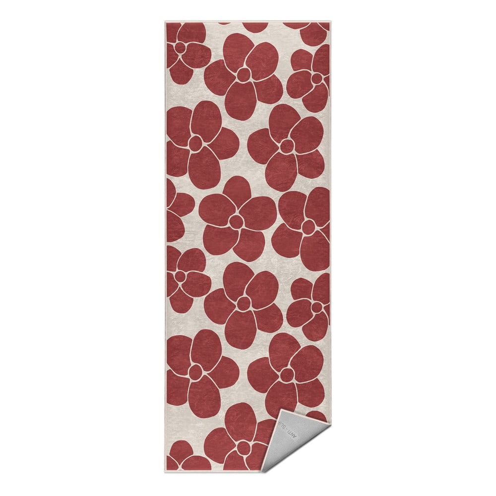 Piros mosható futószőnyeg 60x230 cm Red Meadow – Mila Home