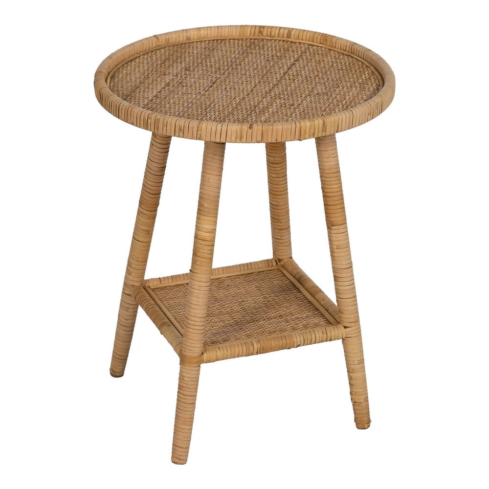 Rattan kerek tárolóasztal ø 45 cm – Ixia