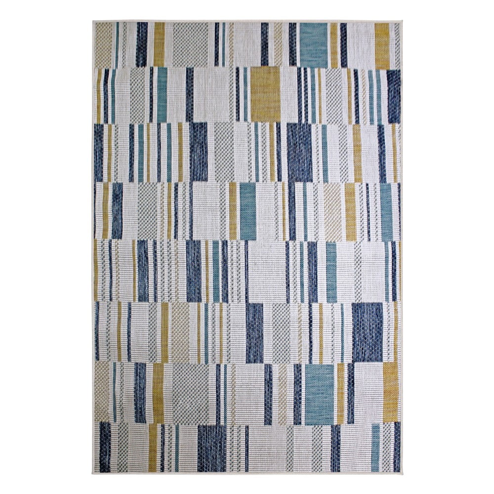 Sárga-kék kültéri-beltéri szőnyeg 160x230 cm Rosco Geo – Flair Rugs