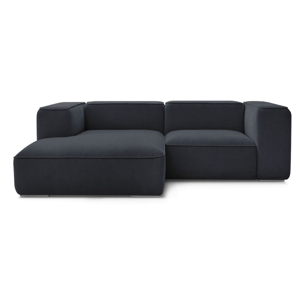 Sötétkék buklé sarokkanapé (bal oldali) Zephyr – Bobochic Paris