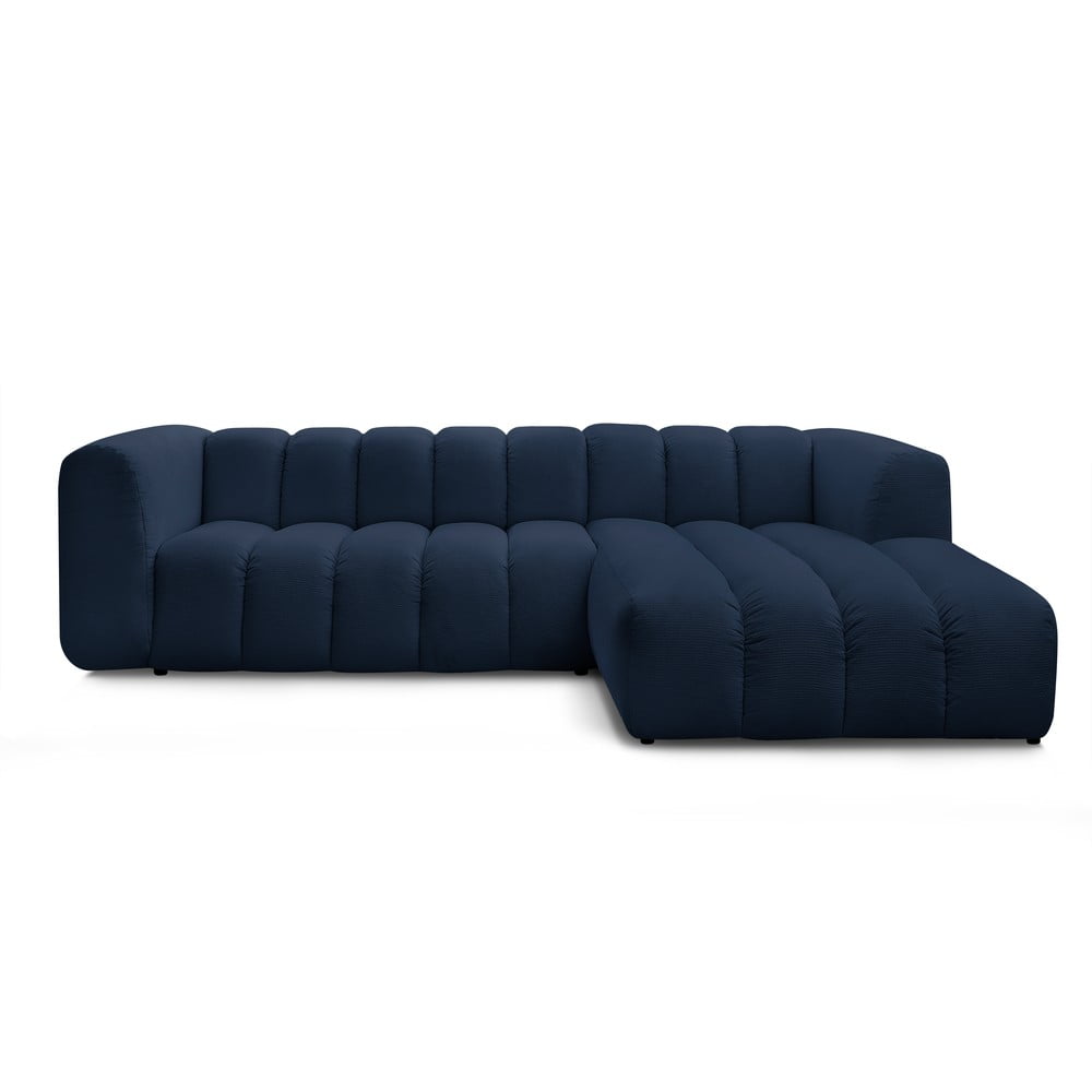 Sötétkék sarokkanapé (jobb oldali-heverő résszel) Talia – Bobochic Paris