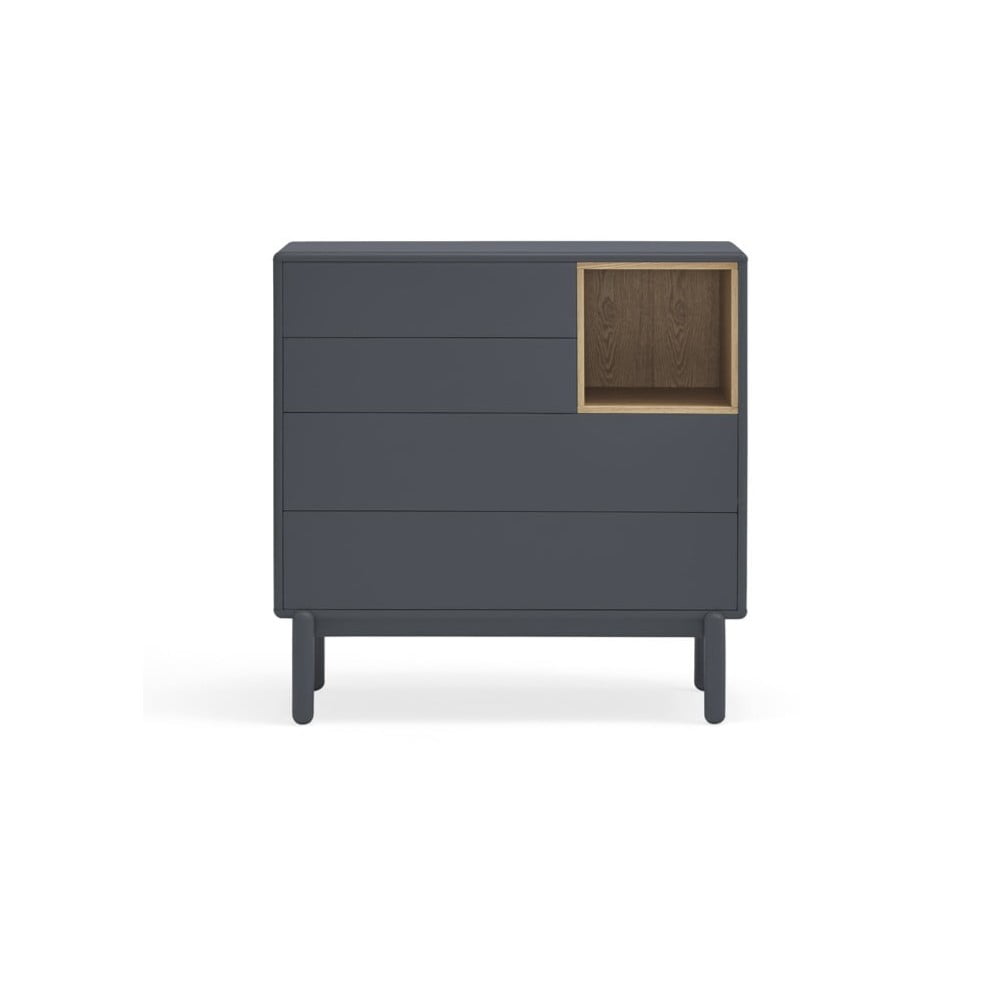 Sötétszürke alacsony komód 90x90 cm Corvo - Teulat