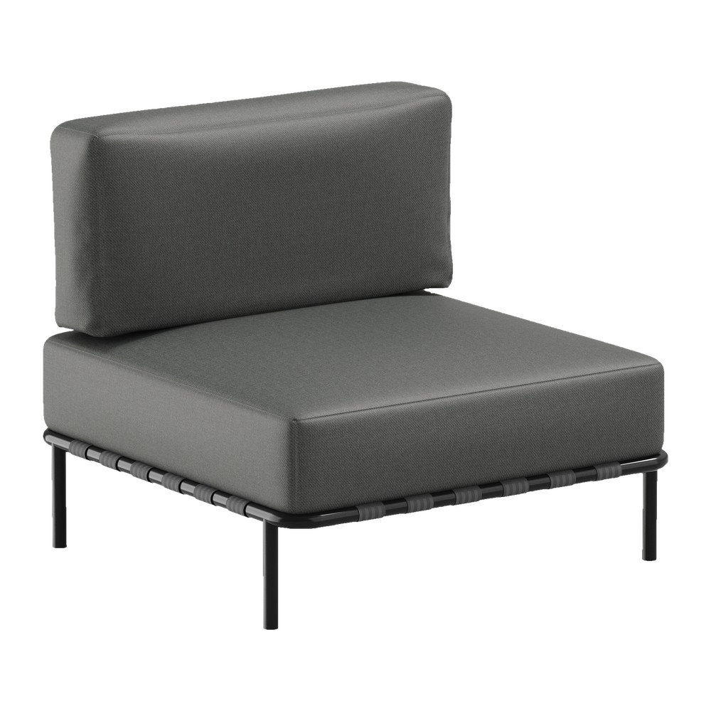 Sötétszürke kerti kanapé modul (középső rész) Salve – Sit Sit