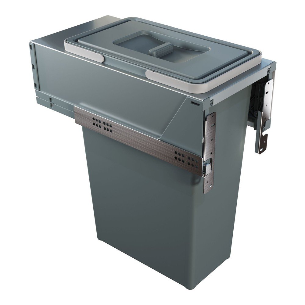 Szürke műanyag beépíthető szemetes 35 l Block 2.0 – Elletipi