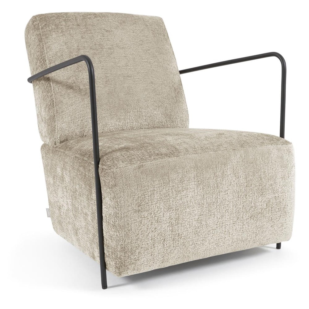 Szürkésbézs zsenília fotel Gamer – Kave Home