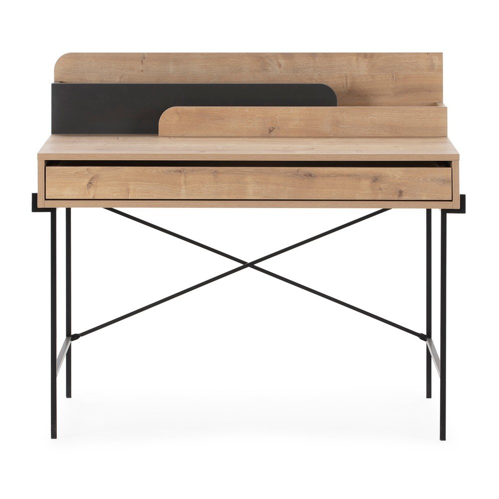 Tölgyfa szekreter típusú íróasztal 60x113 cm Lila – Marckeric