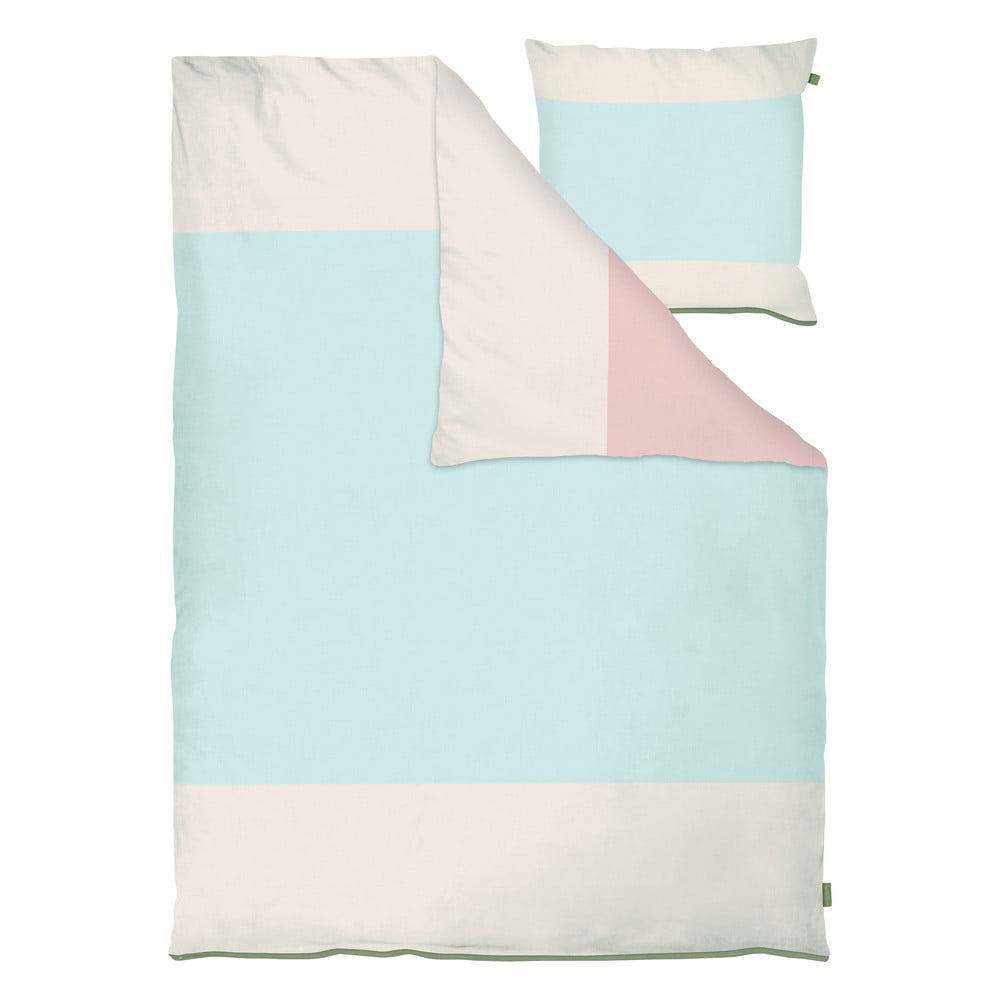 Világoskék egyszemélyes pamut-perkál ágyneműhuzat 140x200 cm Colore – Mette Ditmer Denmark