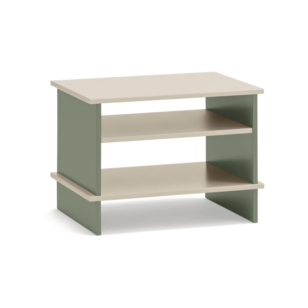 Zöld-krémszínű éjjeliszekrény Inari – Teulat