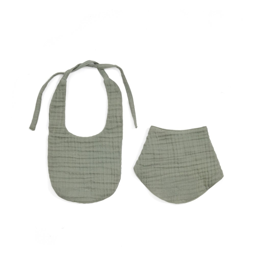 Zöld muszlin előke szett 2 db-os Prune – Kave Home