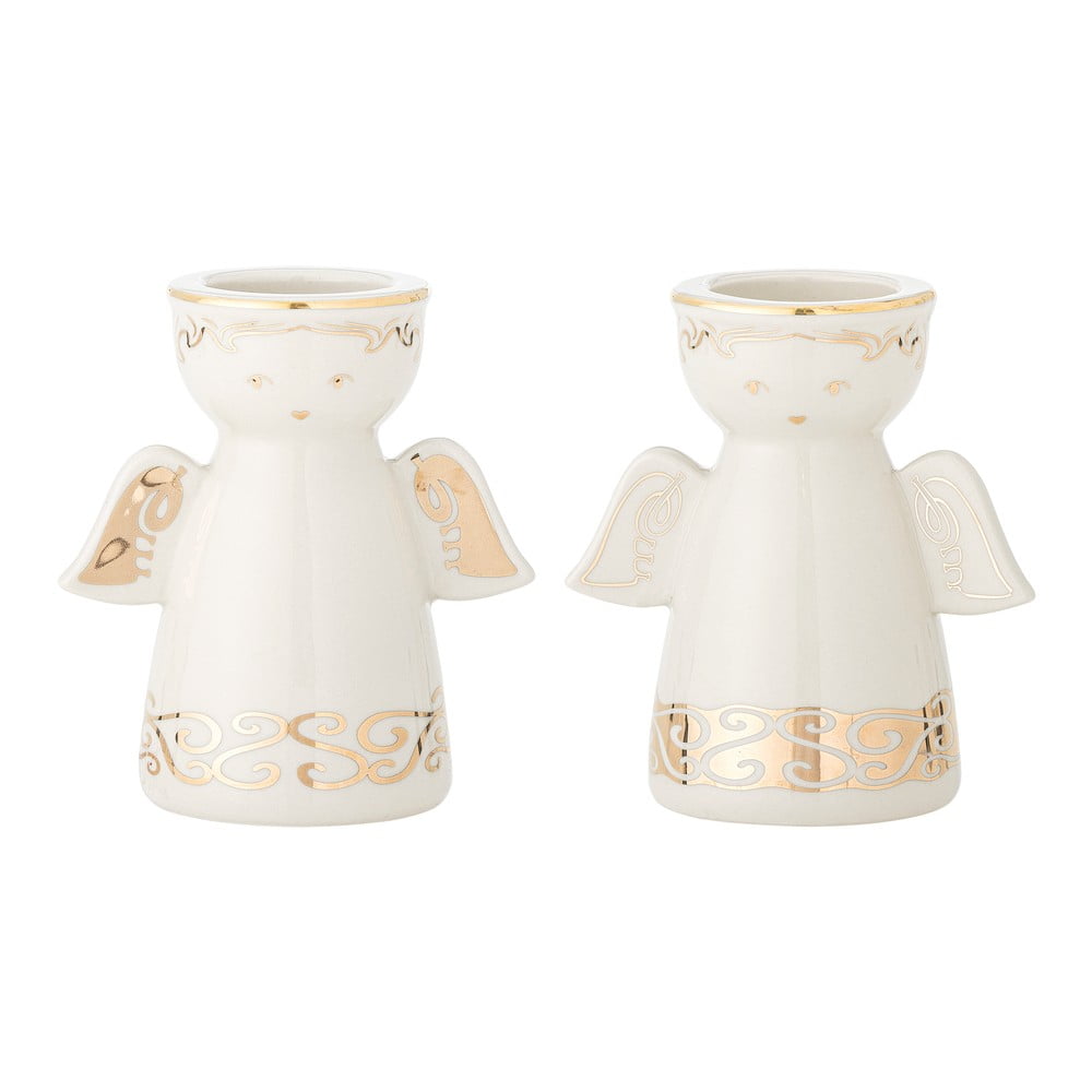 Agyagkerámia gyertyatartó készlet teamécseshez 2 db-os Faella – Bloomingville