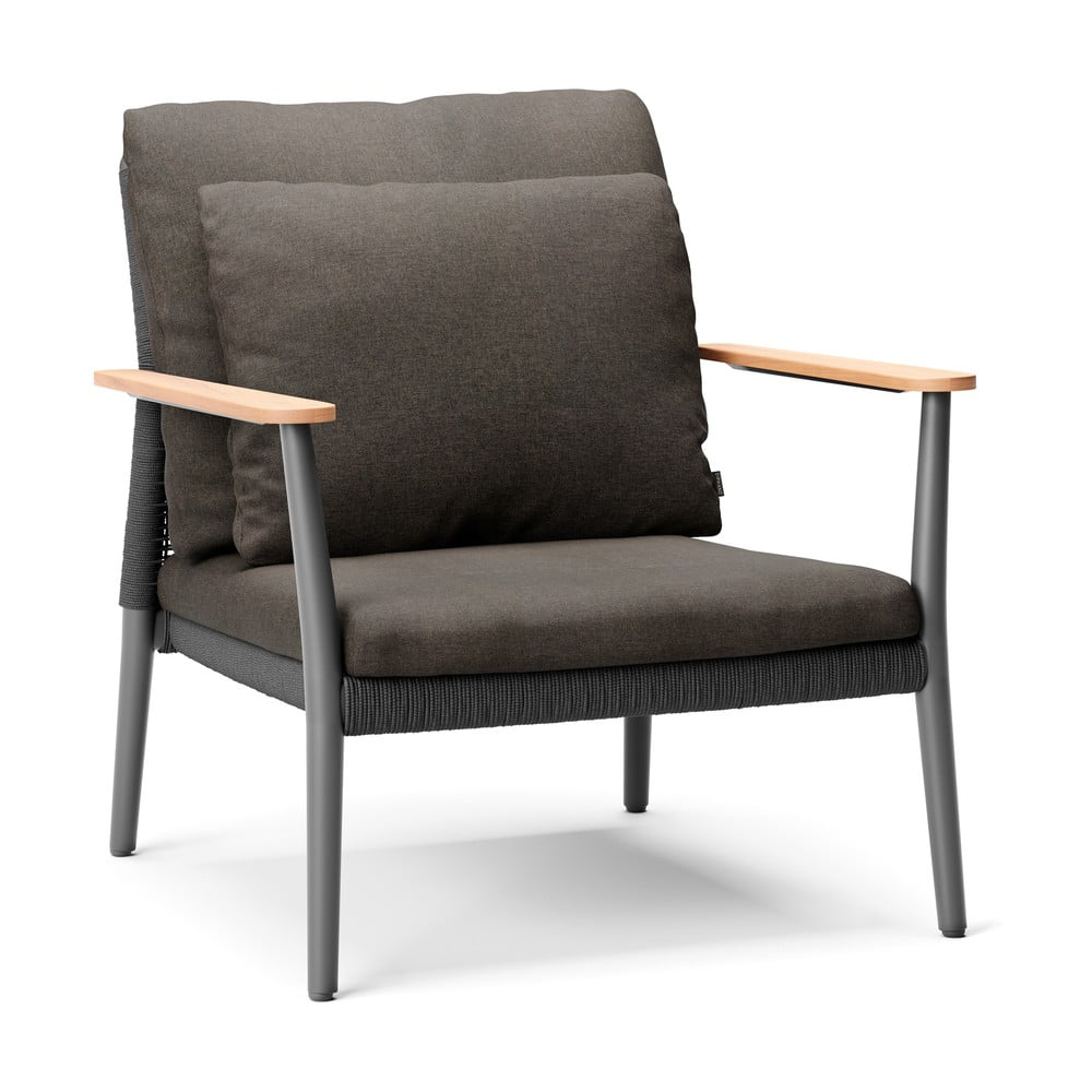 Antracitszürke fém kerti fotel Ray – Diphano