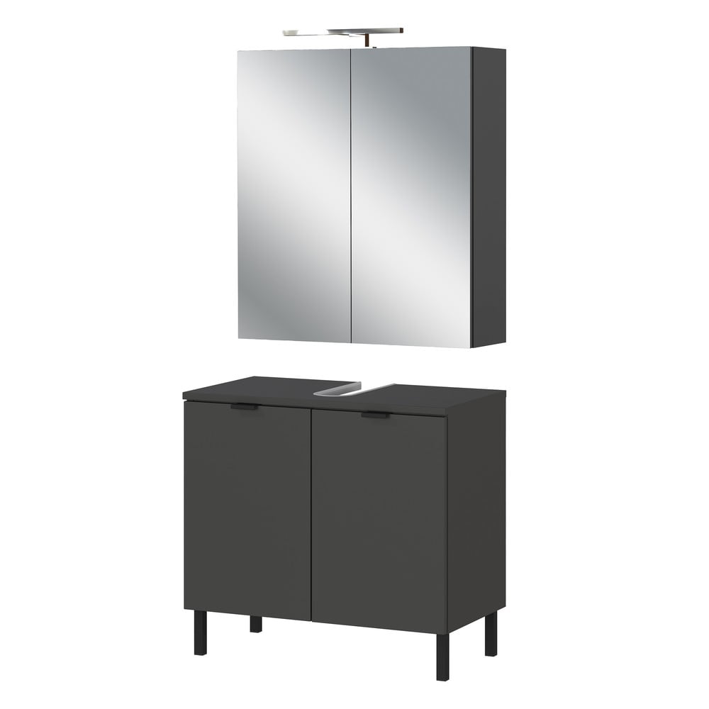 Antracitszürke fürdőszoba bútor szett Arcena – Germania