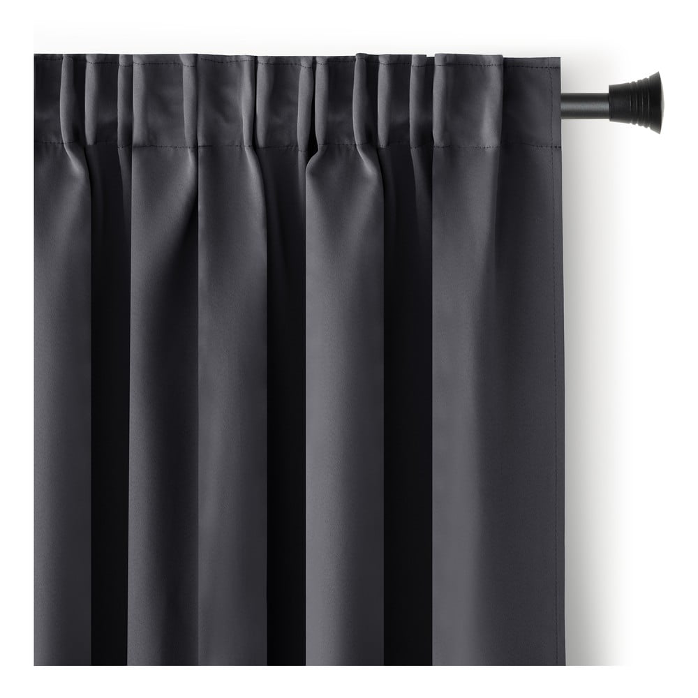 Antracitszürke sötétítő termo függöny 140x245 cm Pleat – Restilo