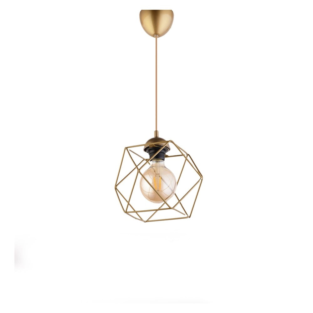 Aranyszínű függőlámpa fém búrával – Opviq lights